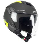Casco Jet CGM 126G Iper City Grafito Amarillo Fluo Mate Scooter ECE 22.06 Moto - immagine 3