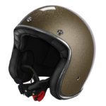 Casco Jet Moto Stormer Quartz Glitter Oro Cafe Racer Custom Vintage Retro