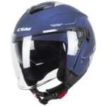 Casco Jet CGM 126G Iper City Azul Plateado Satinado Scooter ECE 22.06 Moto Urban