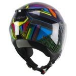Helm Jet CGM 126S Hyper Scheibe Graphit Grün Fuchsie Roller Ece 22.06 Bike Urban - immagine 3