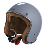 Casque Jet Moto Stormer QUARTZ Nardo Grey Glossy Cafe Racer Custom Vintage Rétro