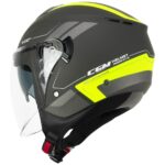 Casque Jet CGM 126G Iper City Graphite Jaune Fluo Mat Scooter ECE 22.06 Moto