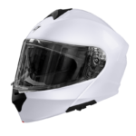 Helm Modular Motorrad Stormer SPIN Weiß Glänzend Visier Sonnenschirm Touring