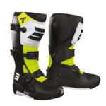 STIEFEL MOTO CROSS ENDURO BOOTS SHOT RACE 4 Schwarz Weiß Gelb Fluo - immagine 4