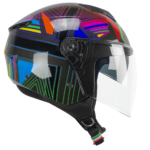 Casco Jet CGM 126S Iper Disco Grafito Verde Fucsia Scooter ECE 22.06 Moto Urban
