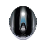 Casco Moto AGV Jet Eteres Levanto Negro Plata Azul Visera Parasole - immagine 2