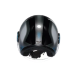 Casco Moto AGV Jet Eteres Levanto Negro Plata Azul Visera Parasole - immagine 4