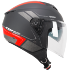 CASCO JET CGM 126G IPER CITY NEGRO ROJO MATE SCOOTER ECE 22.06 MOTO URBANO