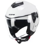 Casque Jet CGM 126G Iper Mono Blanc Brillant Scooter ECE 22.06 Moto Urban